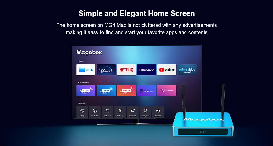 Best IPTV Streaming Television Box Magabox Straming TV Box MG5 MAX
